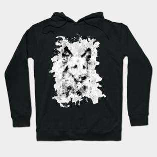 German Shepherd Head , A watercolor of German Shepard, German Shepherd painting, German Shepherd portrait Hoodie